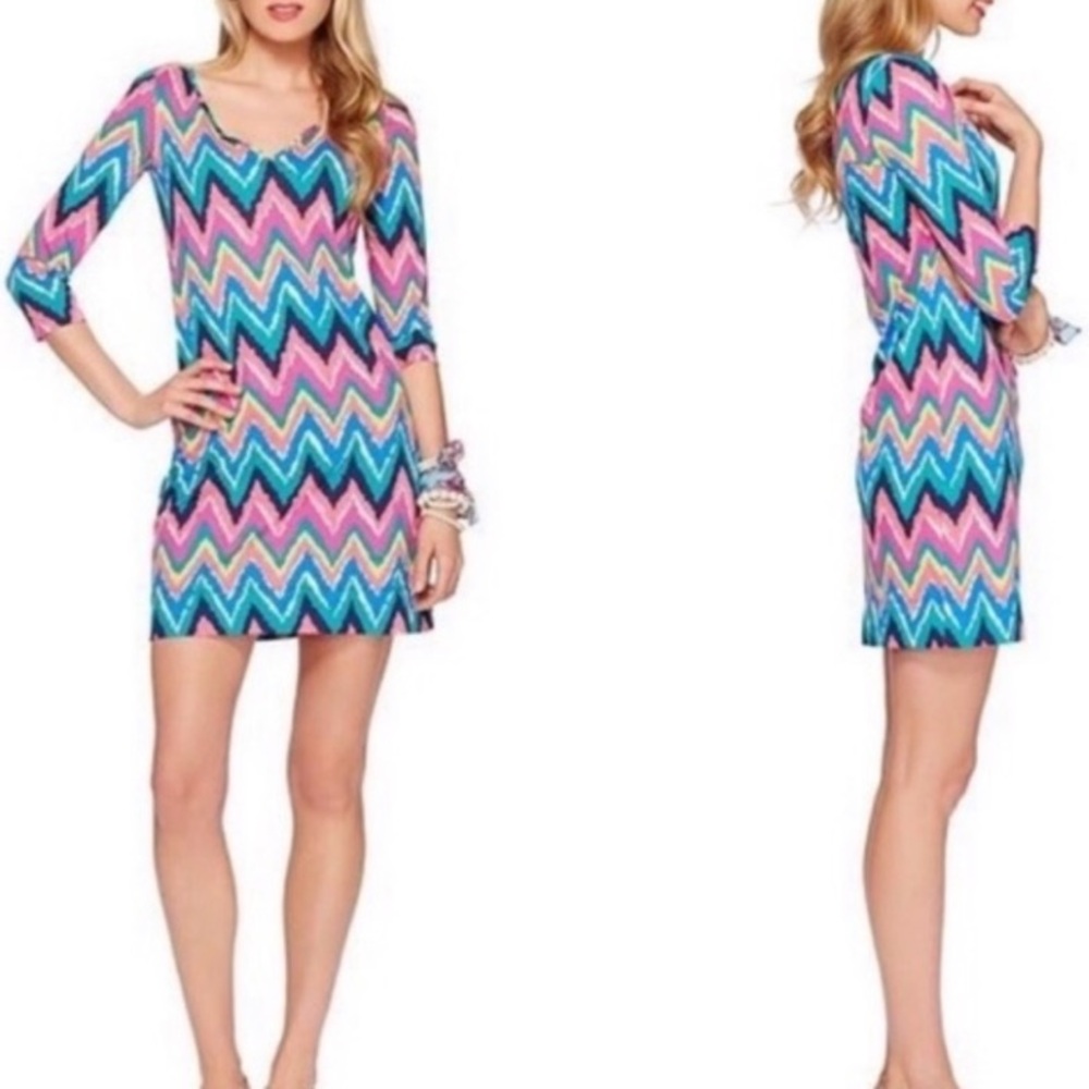50%offw❤️ Lilly Pulitzer 💋Gretchen Dress Hearts A Flutter XS Sk006482